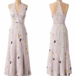 Anthropologie HD In Paris Sleeveless Maxi Dress With Floral Print 100% Cotton